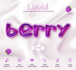 极品PS样式－8个液体字效(含PSD文件)：Liquid Tasty Text Effects